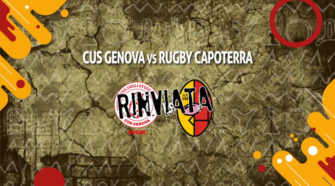 Rinviata Cus Genova vs Rugby Capoterra